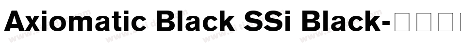 Axiomatic Black SSi Black字体转换